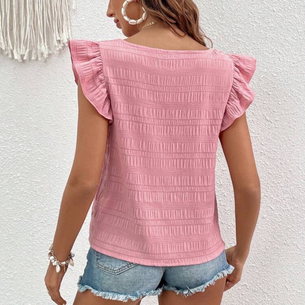 Light Pink Ruffle Top - Picture 2 of 2